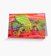 219 - THE BRIGHTON DRAGON - DAVE EDWARDS - COLOURED PENCILS - 2008 Greeting Card