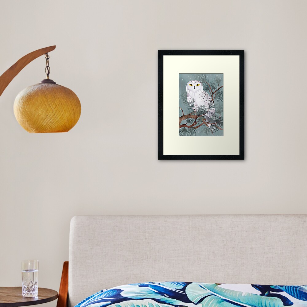 Snowy Framed Art Print