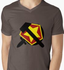 HAMMER SICKLE AND RED STAR Men's V-Neck T-Shirt