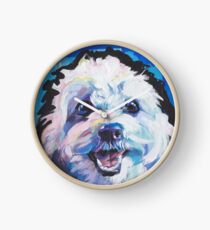 Fun Cavachon Dog bright colorful Pop Art Clock