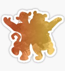 Tiger and bear Inspired Silhouette Sticker