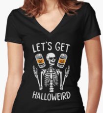 Lets get halloweird Women's Fitted V-Neck T-Shirt