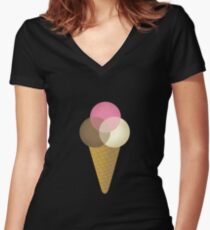 Icecream Venndor Women's Fitted V-Neck T-Shirt