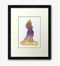 Princess Inspired Silhouette Framed Print