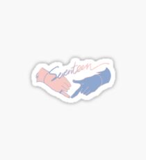 Seventeen Logo Pink + Blue Sticker