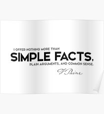 simple facts - thomas paine Poster