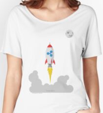 Ripple XRP Rocket Spaceship CryptoCurrency Women's Relaxed Fit T-Shirt