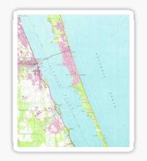Vintage Map of Melbourne Florida (1949) Sticker