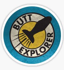 Butt Explorer Sticker