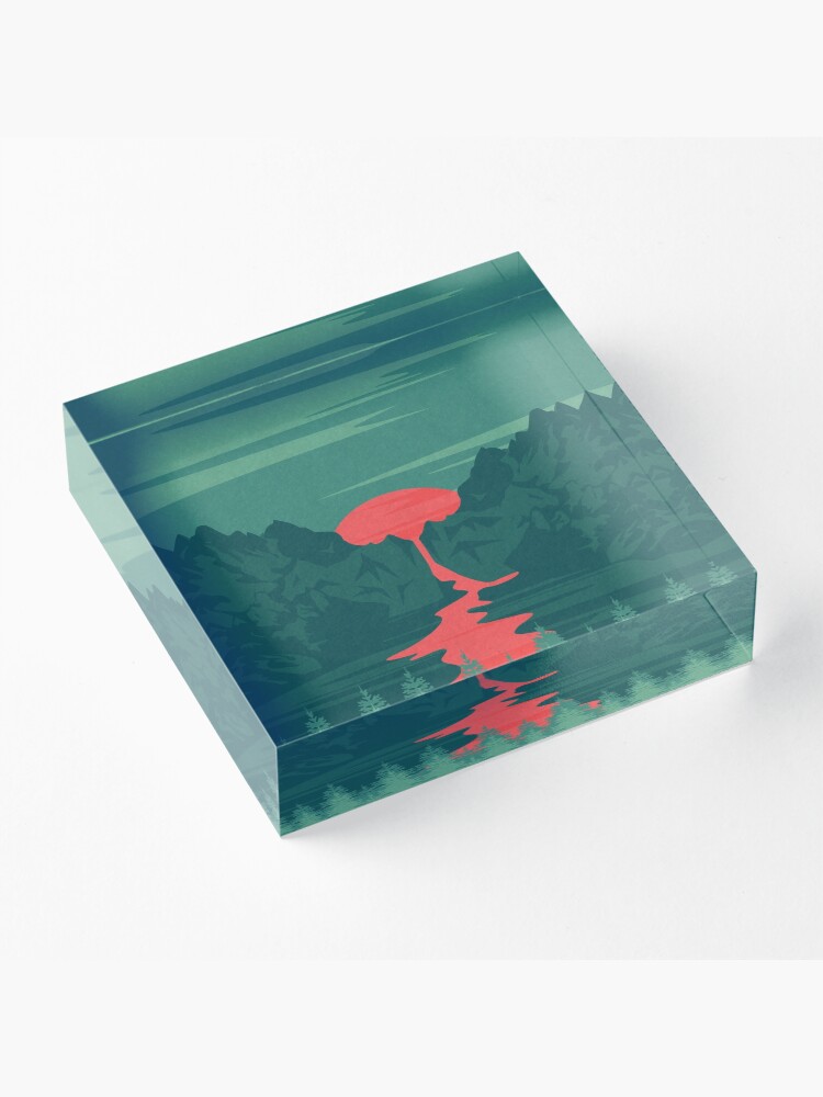 Alternate view of The Red River Acrylic Block