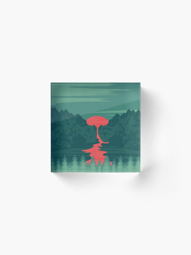 Alternate view of The Red River Acrylic Block