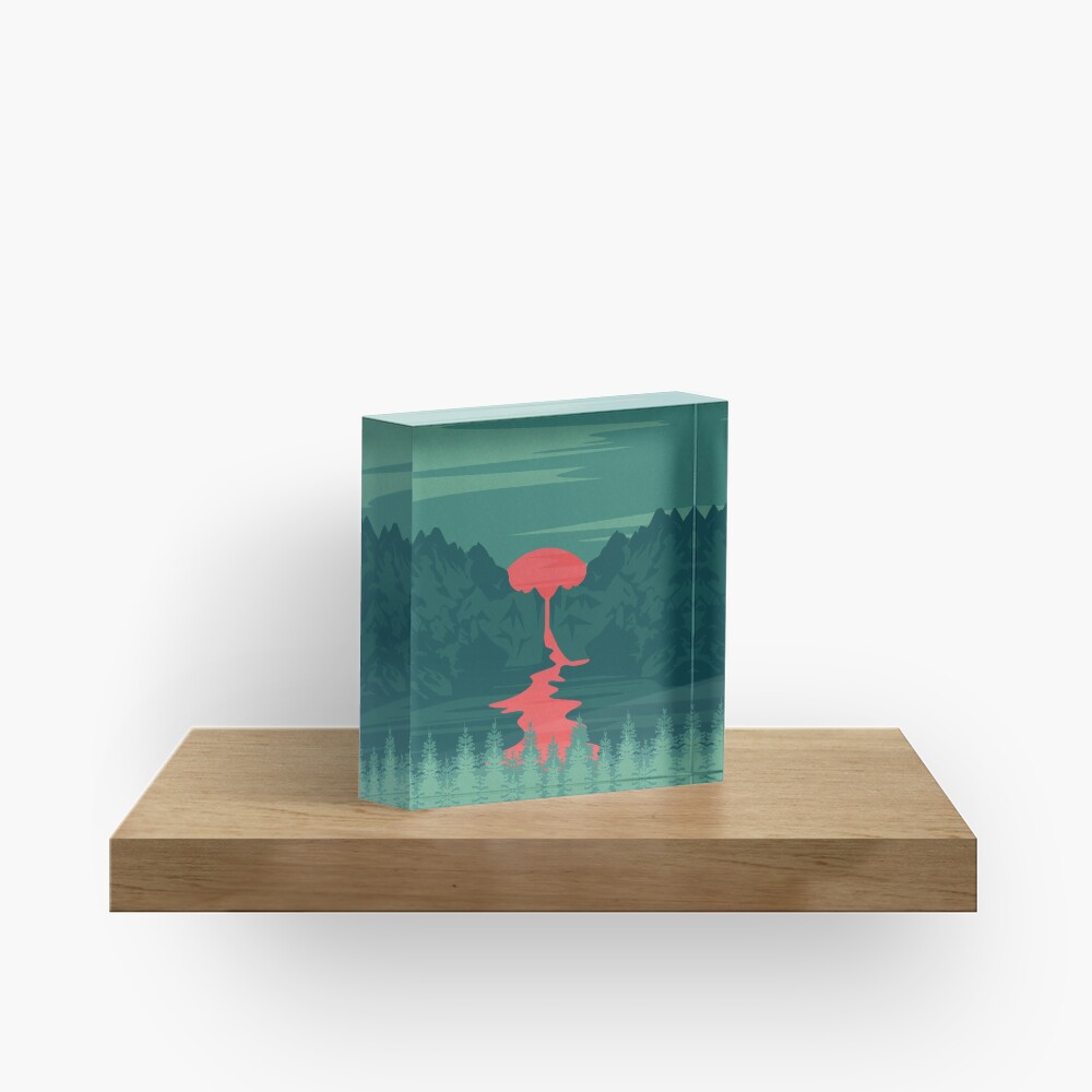 The Red River Acrylic Block