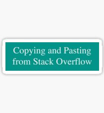 Copying and Pasting from Stack Overflow Sticker