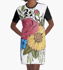 SUNFLOWER & ROSE Graphic T-Shirt Dress