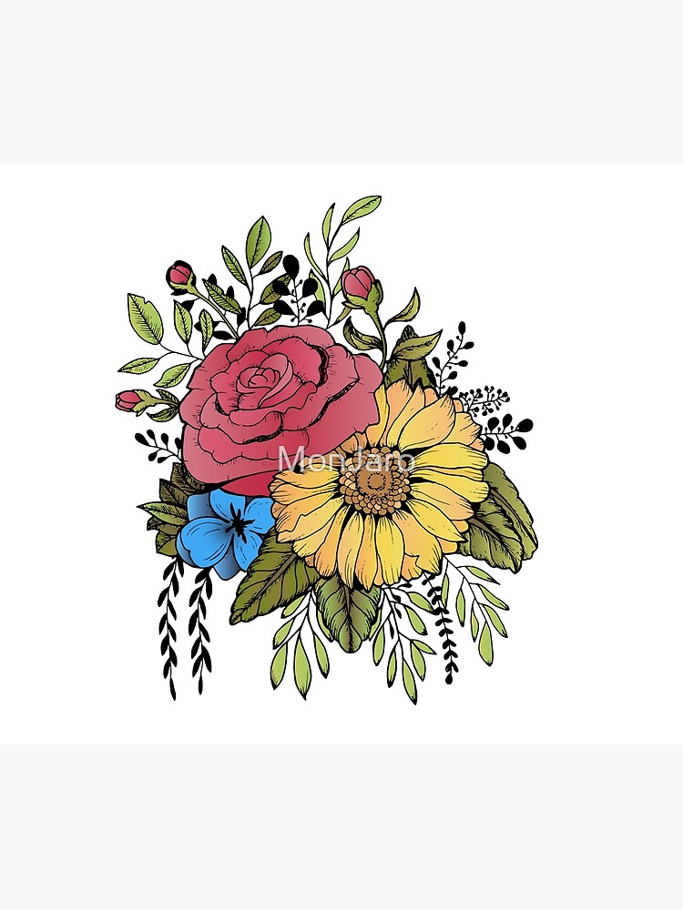 SUNFLOWER & ROSE by MonJaro