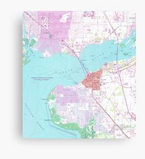 Punta Gorda & Port Charlotte Florida Map (1957) Canvas Print
