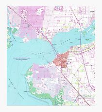 Punta Gorda & Port Charlotte Florida Map (1957) Photographic Print
