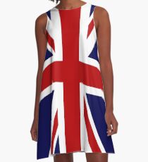 Union Jack Flag of the UK A-Line Dress