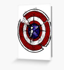 Broken B3 Shield Greeting Card