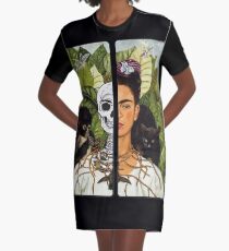 Frida Kahlo - Self Portrait (1940) Skeleton Version Graphic T-Shirt Dress