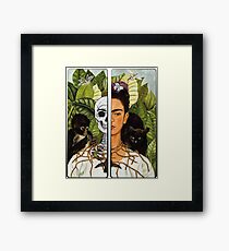 Frida Kahlo - Self Portrait (1940) Skeleton Version Framed Print