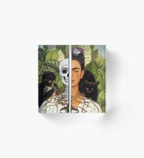Frida Kahlo - Self Portrait (1940) Skeleton Version Acrylic Block