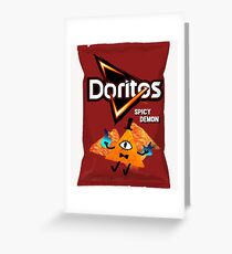 Bill Cipher Demon Doritos Greeting Card