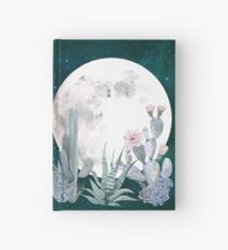 Kaktus-Nacht-hübsche rosa und blaue Wüsten-Stern-Kaktus-Illustration Notizbuch
