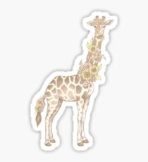 Floral Giraffe Sticker