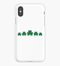 Green shamrocks iPhone Case