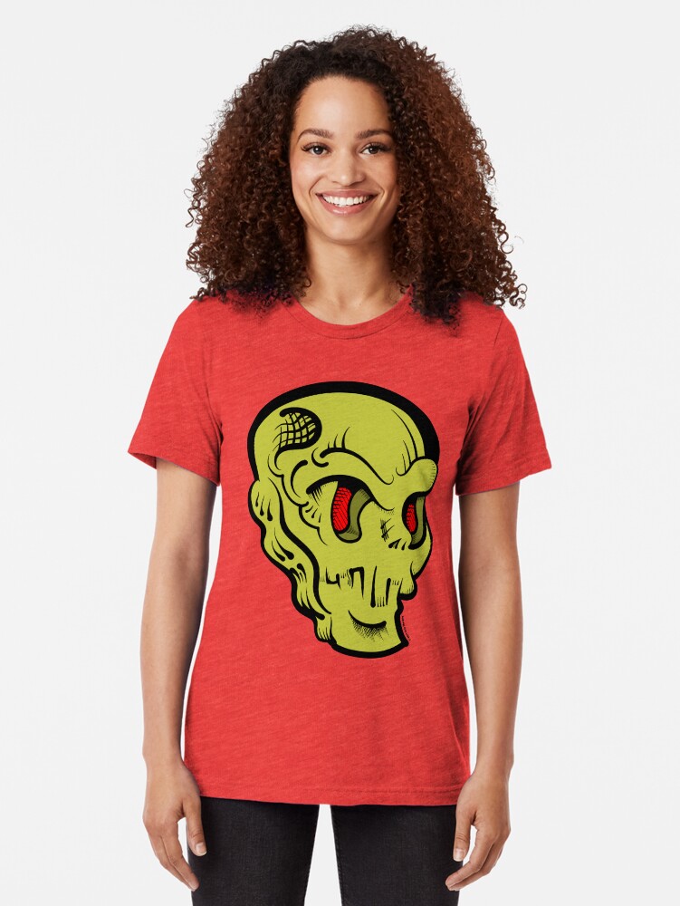 Alternate view of Skully Tri-blend T-Shirt
