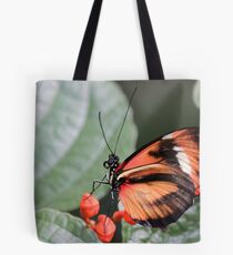 Orange Butterfly Tote Bag