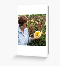 Examining a Rose Greeting Card