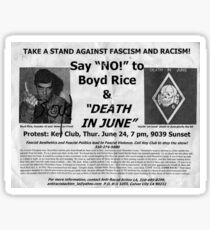 death in june and boyd rice Sticker