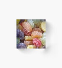 Heller & Strauss Tutti Frutti Fruit Flavored Candies - Made In Germany Acrylic Block
