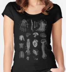 Vintage Anatomy Print Women's Fitted Scoop T-Shirt
