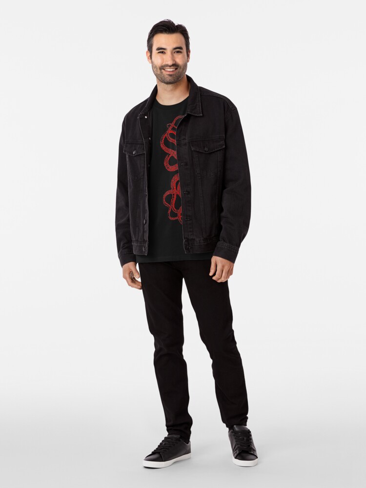 Alternate view of Red Vintage Octopus Tentacles Illustration Premium T-Shirt