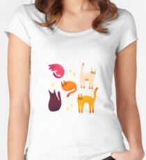grumpy cats 1 Women's Fitted Scoop T-Shirt