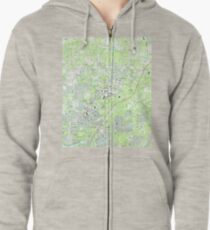 Roswell Georgia Map (1992) Zipped Hoodie