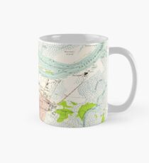 Vintage Karte von Savannah Georgia (1955) Tasse (Standard)