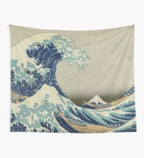 The Classic Japanese Great Wave off Kanagawa by Hokusai Wall Tapestry