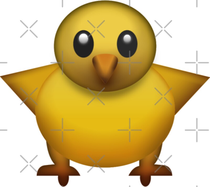 "Cute Baby Chicken Chick Face Emoji" Stickers by PrintPress Redbubble