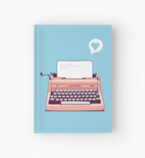 Pink Retro Typewriter Hardcover Journal