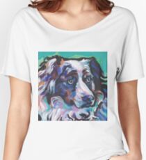 Australian shepherd Aussie Bright colorful Pop Art Women's Relaxed Fit T-Shirt