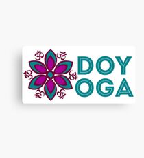 AUM Symbol, flower mandala and "DO YOGA" sign for yoga Canvas Print