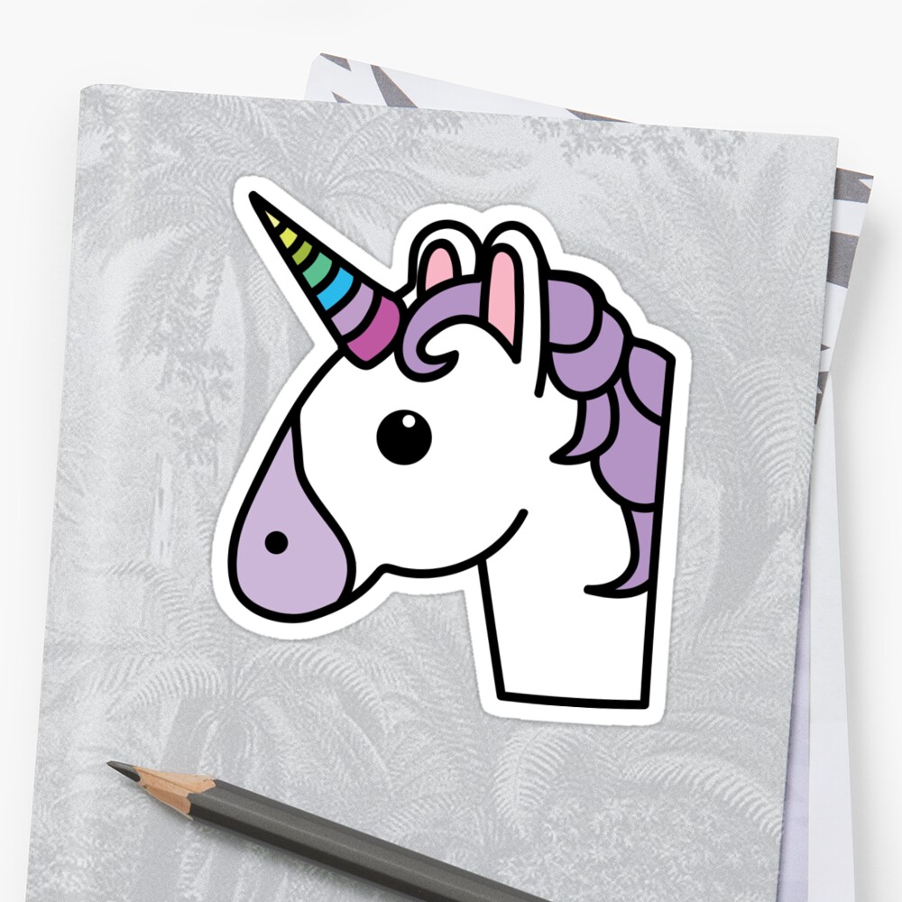  Unicorn  emoji  like Stickers  by pitygacio Redbubble