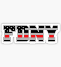 FDNY Thin Red Line - American Fire Fighter Flag Sticker
