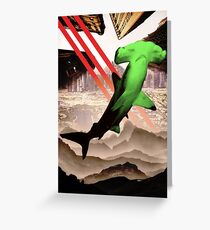 Green Hammerhead Greeting Card
