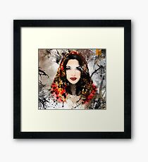 INK Girl Framed Print