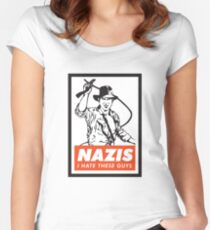Indiana Jones - Nazis. I Hate These Guys. Women's Fitted Scoop T-Shirt